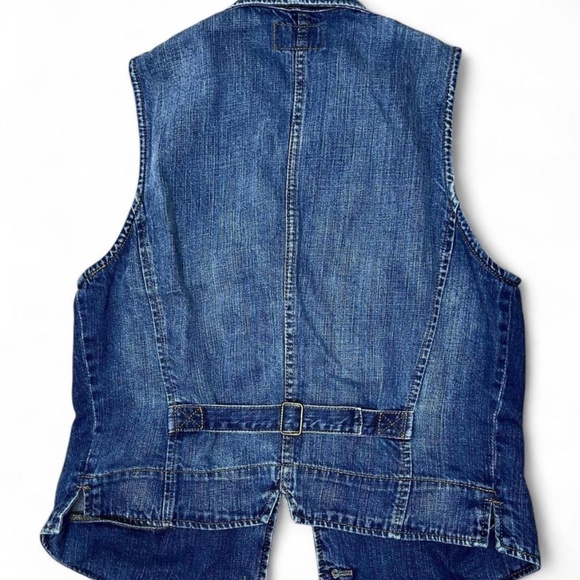 Chaps Adjustable Denim Vest - Picture 2 of 6